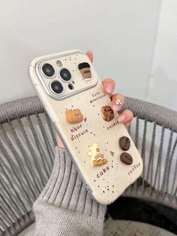 3D Coffee Leather Case